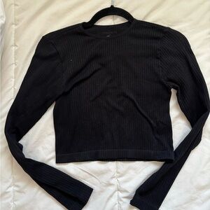 Black Cropped Longsleeve